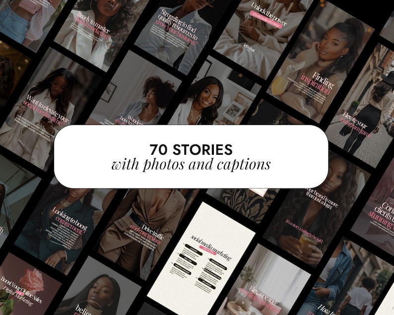Melanin Social Media Templates | Digital Marketing Post Templates | Personal Growth | Melanin Instagram Posts | Faceless Marketing Boss Babe