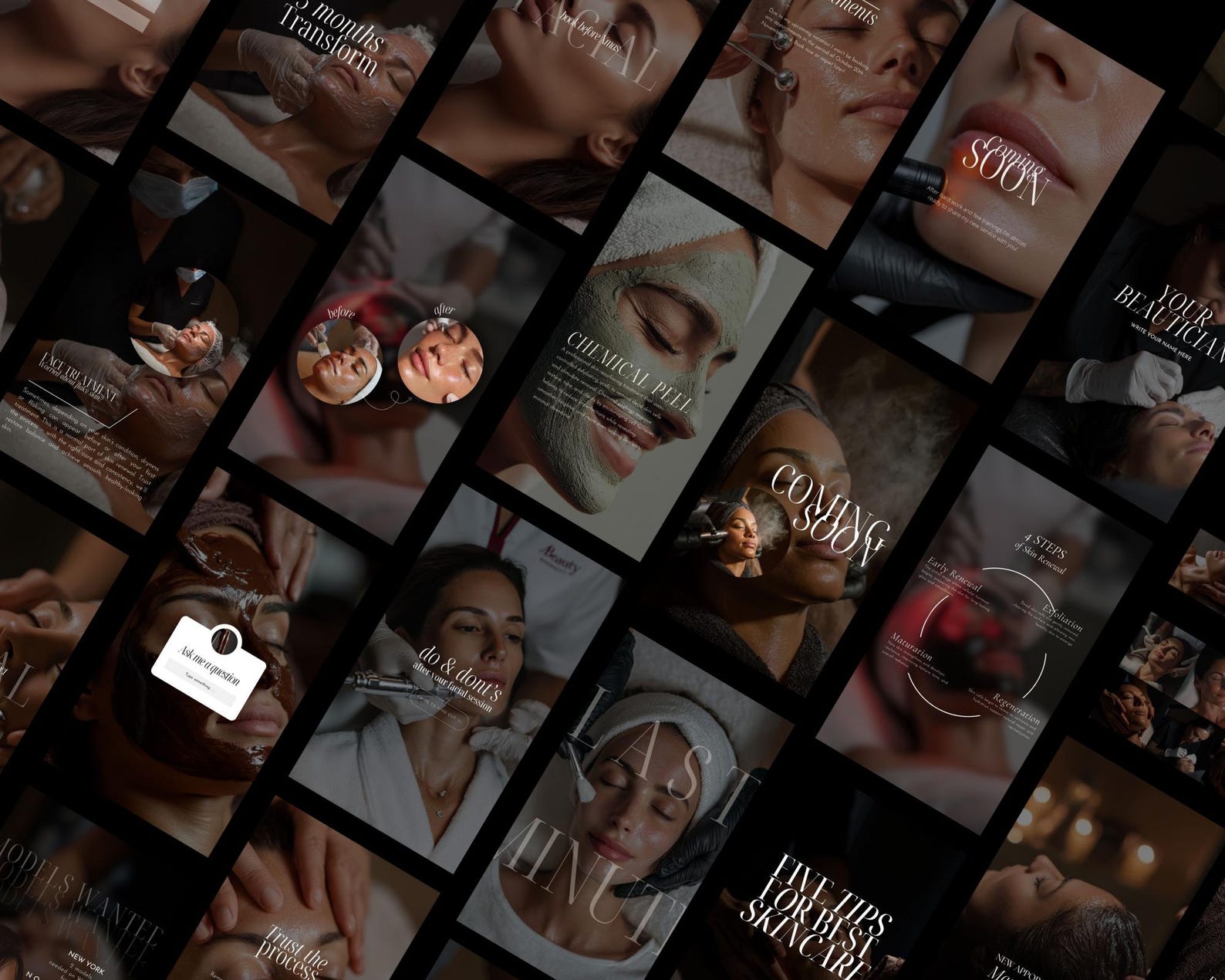 Plantillas de Instagram para esteticistas / Publicaciones de cuidado ...