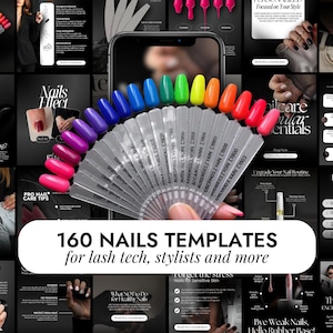 Nail Tech Templates | Nail Artist Instagram Post | Nail Technician Social Media Posts | Gel Nails Templates | Manicurist Stylist Canva Posts