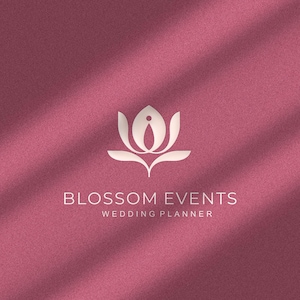 Premade Wedding Planner Logo Design | Modern Wedding Branding Kit | Simple Floral Logo | Elegant Feminine Logo | Aesthetic Design Custom