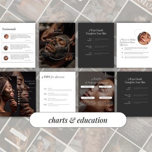 Modelli Instagram per trattamenti viso / Peeling idrafacciali Canva / Post sulla cura della pelle / Social media per estetisti / Feed Instagram per saloni di bellezza immagine 8