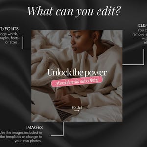 Melanin Social Media Templates | Digital Marketing Post Templates | Personal Growth | Melanin Instagram Posts | Faceless Marketing Boss Babe