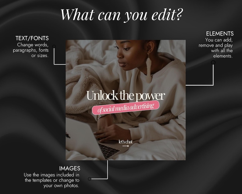 Melanin Social Media Templates | Digital Marketing Post Templates | Personal Growth | Melanin Instagram Posts | Faceless Marketing Boss Babe