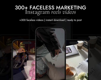 300 bobines de marketing sans visage | Vidéo Instagram marketing | Histoires Instagram | Esthétique | Réseaux sociaux | Bobines Instagram | Vidéos sans visage