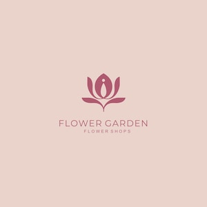 Premade Florist Logo Design | Modern Flower Shop Branding Kit | Elegant Florist Logo | Feminine Aesthetic Design | Custom Template Logo
