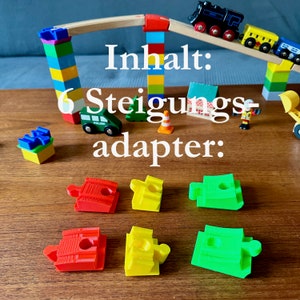 16 x Brio / Duplo / Lego / Lillabo / IKEA Holzeisenbahn Adapter Bild 2