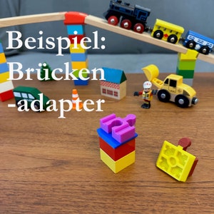 16 x Brio / Duplo / Lego / Lillabo / IKEA Holzeisenbahn Adapter Bild 5