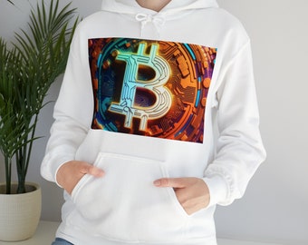 Psychedelic Bitcoin Unisex Heavy Blend™ Hooded Sweatshirt