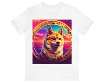 Doge Synthwave Unisex Jersey Short Sleeve Tee