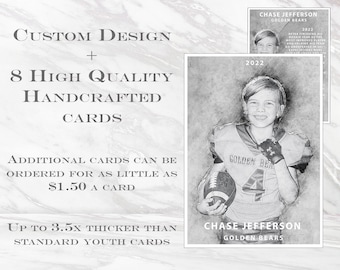 Portrait Cracked Ice Custom Sports Card Design