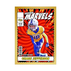 Cartão esportivo réplica personalizado da Marvels