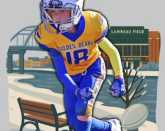 Custom Green Bay Downtown Replica Sports Card