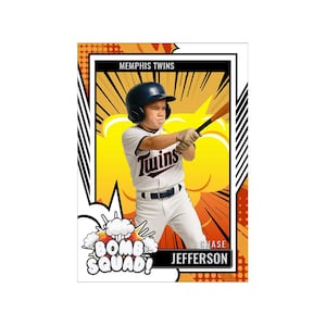 Réplica de cartão esportivo personalizado do Bombsquad