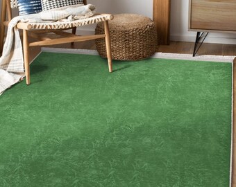 Tapis vert| Tapis de salon| Tapis antidérapant lavable | Grand tapis vert| Tapis de sol verts| Esthétique pour tapis de chambre | Tapis vert| Tapis