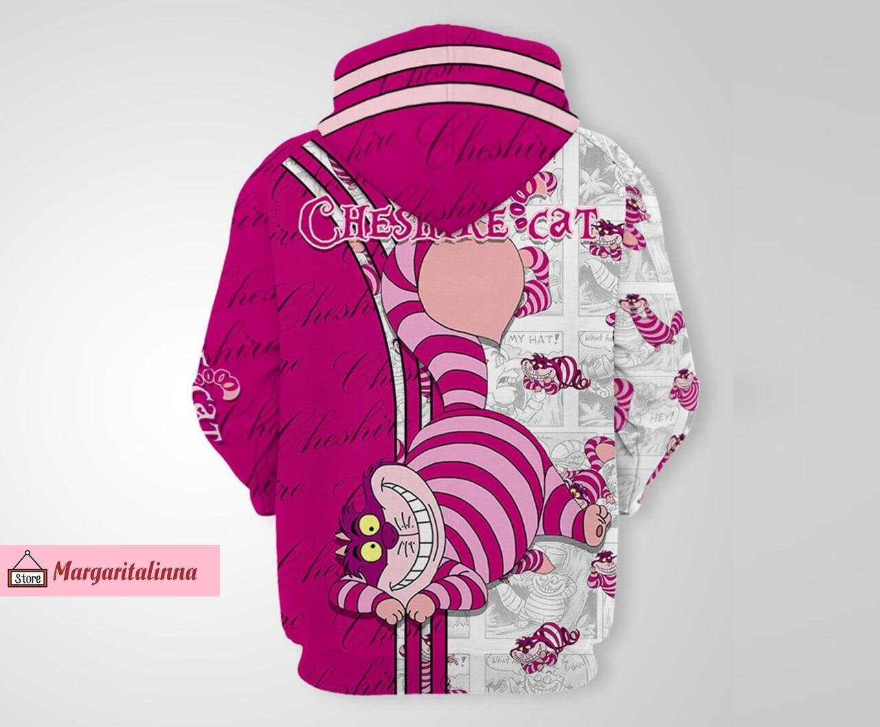 Cheshire Cat Hoodies, Disney Alice Hoodies, Disney Cat 3D Hoodie