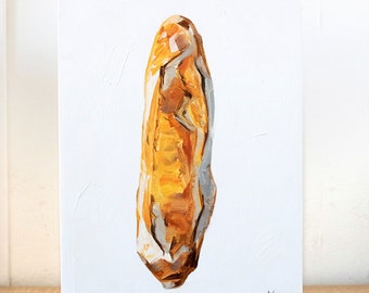 Peinture à l'huile "Pain" (format 30x40 cm) sur bois
