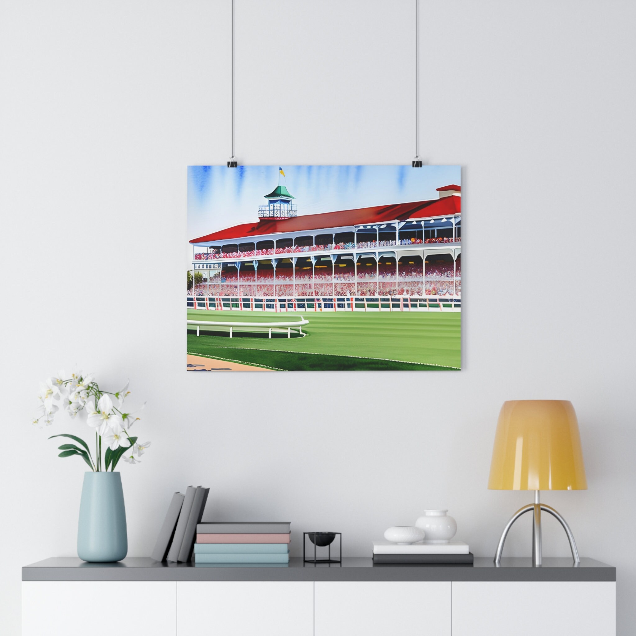 Saratoga Race Track Art Print Etsy