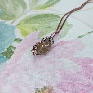 Copper Necklace with Dragon Vein Agate Wire Wrapped Agate Pendant Handmade Boho Jewelry Natural Stone Jewelry Gift for Her Wire Wrap Pendant