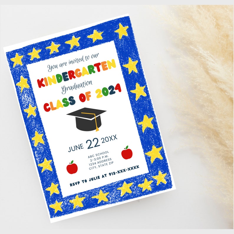 Preschool Grad, Class of 2024, Editable Printable Template, Pre K