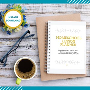 Homeschool Lesson Planner Book | Homeschool Planner for Multiple Kids | Homeschool Planner Workbook | Homeschool Planner 2024-2025 Printable