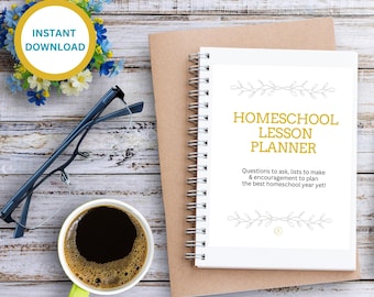 Homeschool-lesplannerboek | Thuisschoolplanner voor meerdere kinderen | Werkboek Thuisschoolplanner | Homeschoolplanner 2024-2025 Afdrukbaar