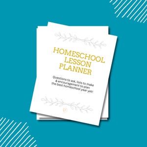 Homeschool Lesson Planner Book | Homeschool Planner for Multiple Kids | Homeschool Planner Workbook | Homeschool Planner 2024-2025 Printable