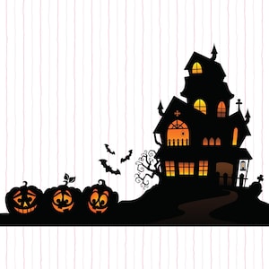 Halloween Haunted House 63 Svg Bundle, Halloween Clip art, Haunted House png, Halloween Cricut svg, Haunted house cut file digital download