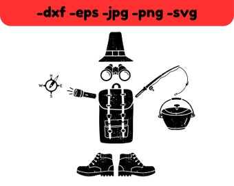 Paquete SVG de camping divertido: Gráficos vectoriales de la vida en el campamento (descarga digital)