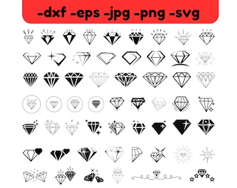 Diamond 57 svg png dxf eps jpg digital download, Diamond cut files clipart vector for cricut silhouette cameo instant download, Gemstone svg