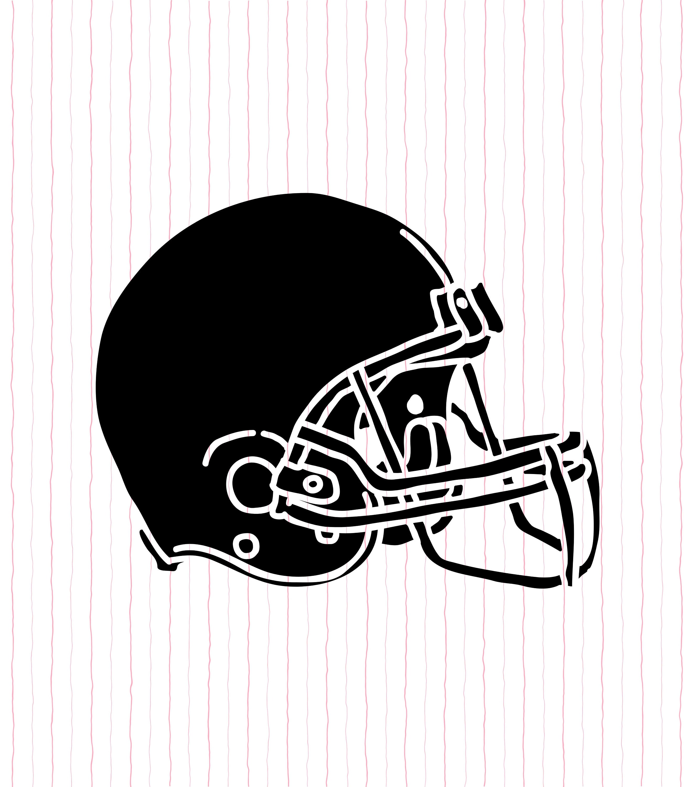 Football Helmet & Ball SVG: Game Day Silhouette (digital Download) - Etsy