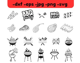 Paquete SVG de barbacoa: Diseños para asar a la parrilla y para el bar y la parrilla de papá (descarga digital)