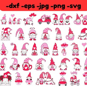 Cute Gnome SVG, Garden Gnome SVG, Nordic Gnome Svg, Gnome Clipart, Flower Gnomes svg, Christmas Gnomes Svg, Cut File, Silhouette, dxf, eps