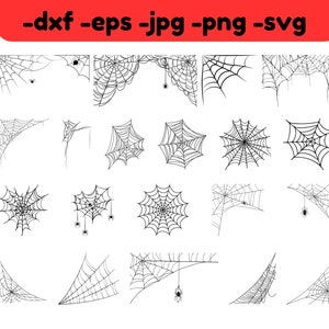 Spider Web SVG Bundle: 20 Halloween Cut Files (Digital Download)