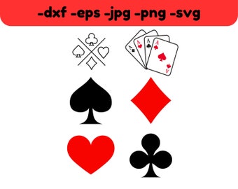 Playing Card Suit SVG: Poker Game Graphics (Digital Download)
