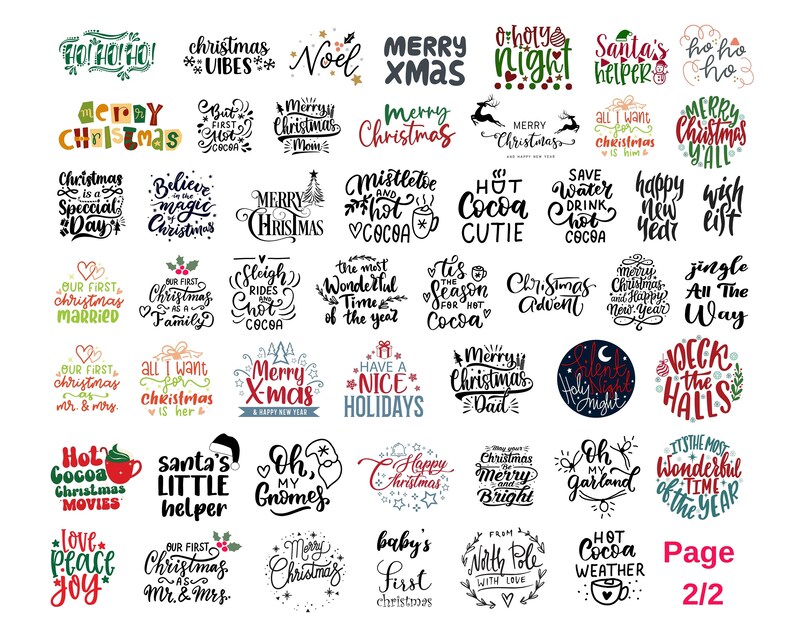 97 CHRISTMAS SVG Bundle, Merry Christmas SVG, Baby's First Christmas