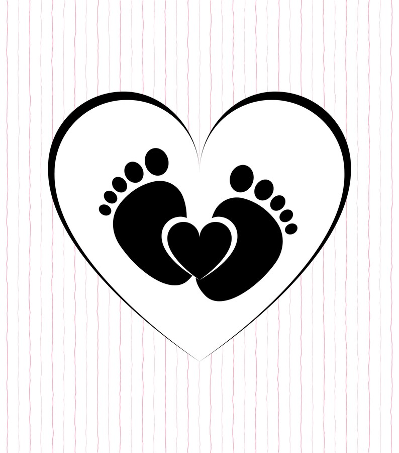 Baby Footprint SVG, Baby Feet SVG, Baby Svg, Baby Footprints Clipart
