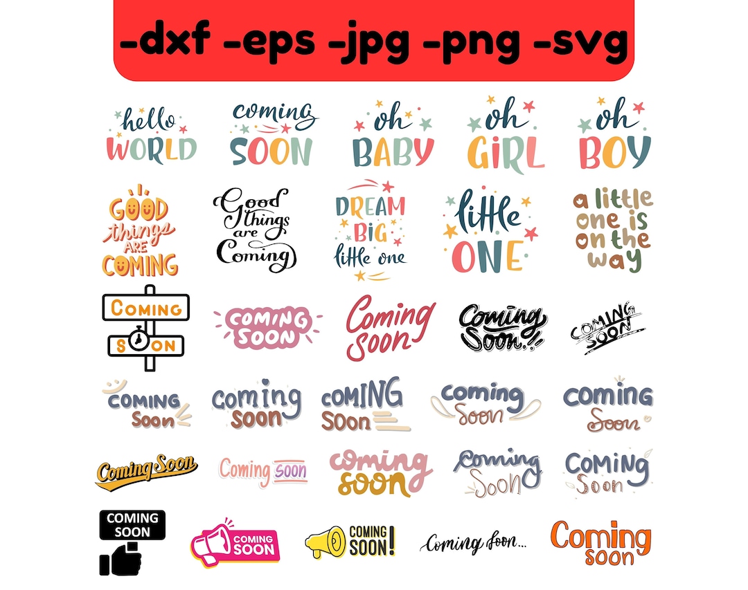 Coming Soon SVG, Baby Svg, Pregnancy Announcement Svg, Hello World Svg
