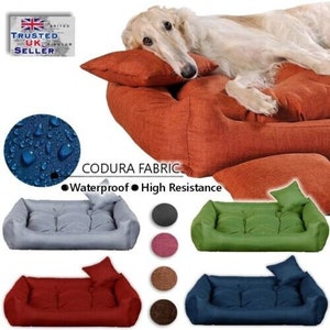 Luxury Dog bed handmade, waterproof Extra LARGE up to 130cm STRONG CODURA