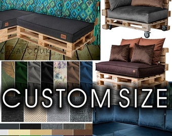 Custom size cushions Indoor Outdoor made to measure premium sofa pallet cushion