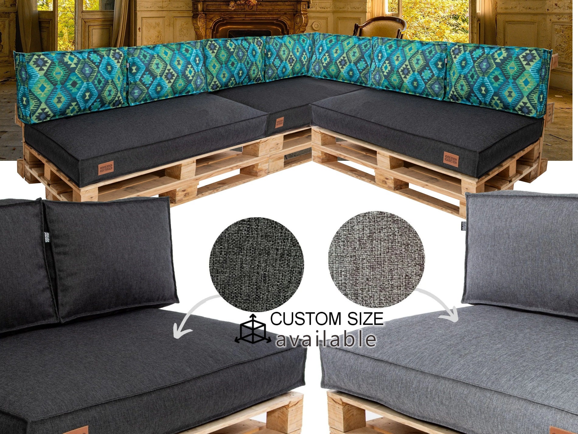 Pallet Cushion 120x60 UK