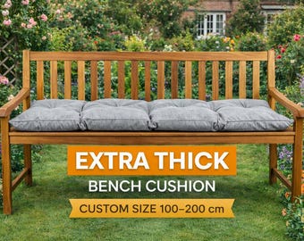 Cuscino per panchina da giardino su misura – Cuscino trapuntato per seduta, cuscini per esterni