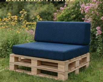 Palletkussens voor buiten, zitkussen tuin, schuimkussen zitting en rugleuning - aangepast formaat
