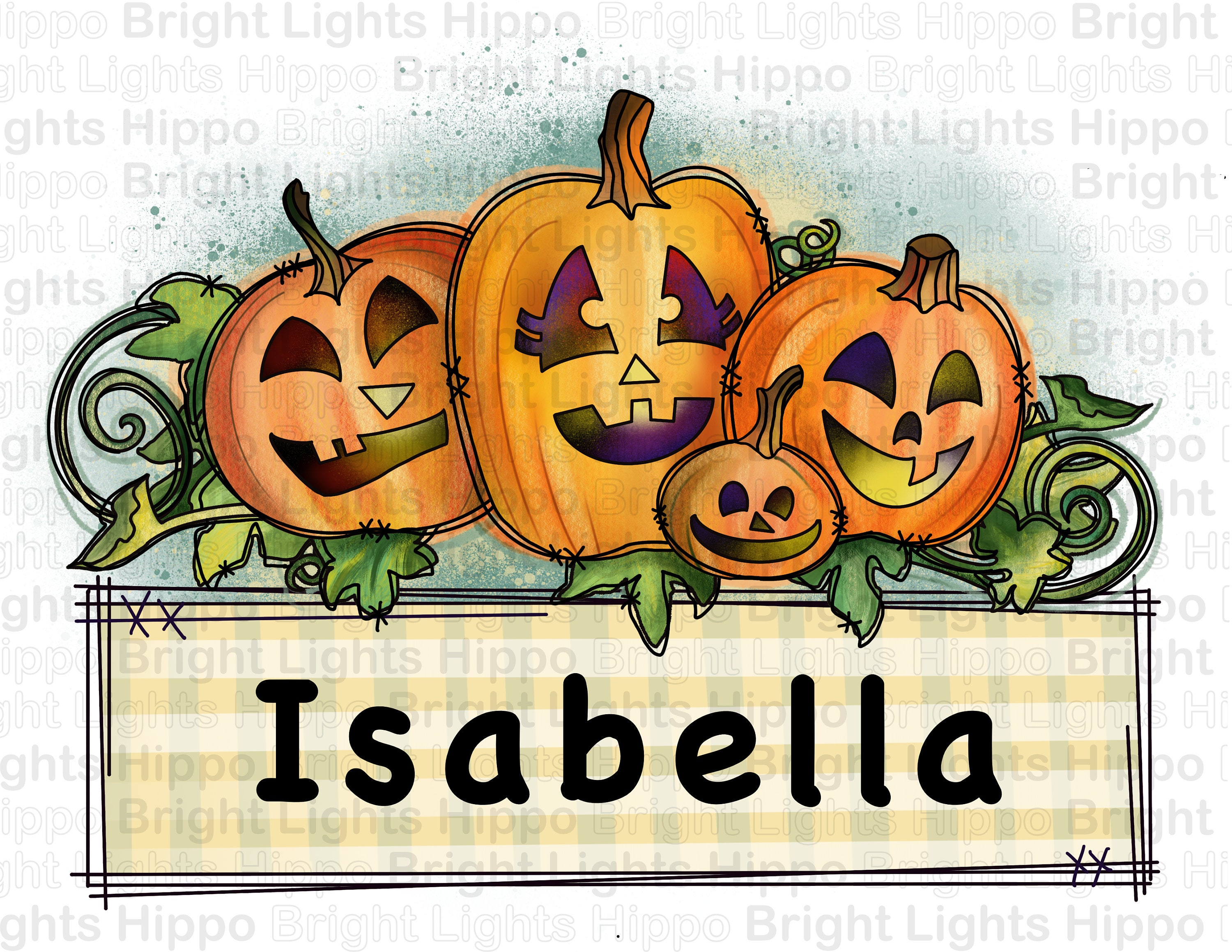 Boys and Girls Pumpkin Name Plate PNG, Halloween, Fall, Sublimation ...