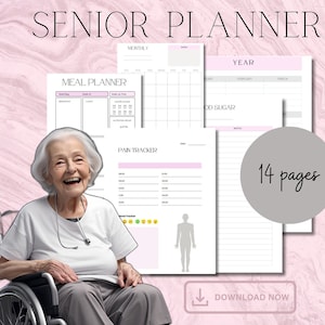 Senior planner , dementia , Alzheimer , printable ,senior care, dementia binder , Digital download