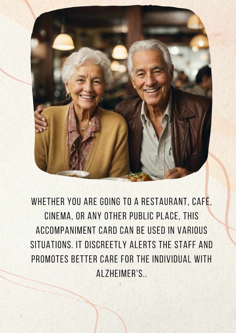 Alzheimer's Dementia Companion Card , Printable, Awarness, Purple ...