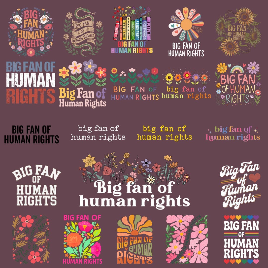 Big Fan of Human Rights Sticker Bundle | Social Justice Quote Stickers ...