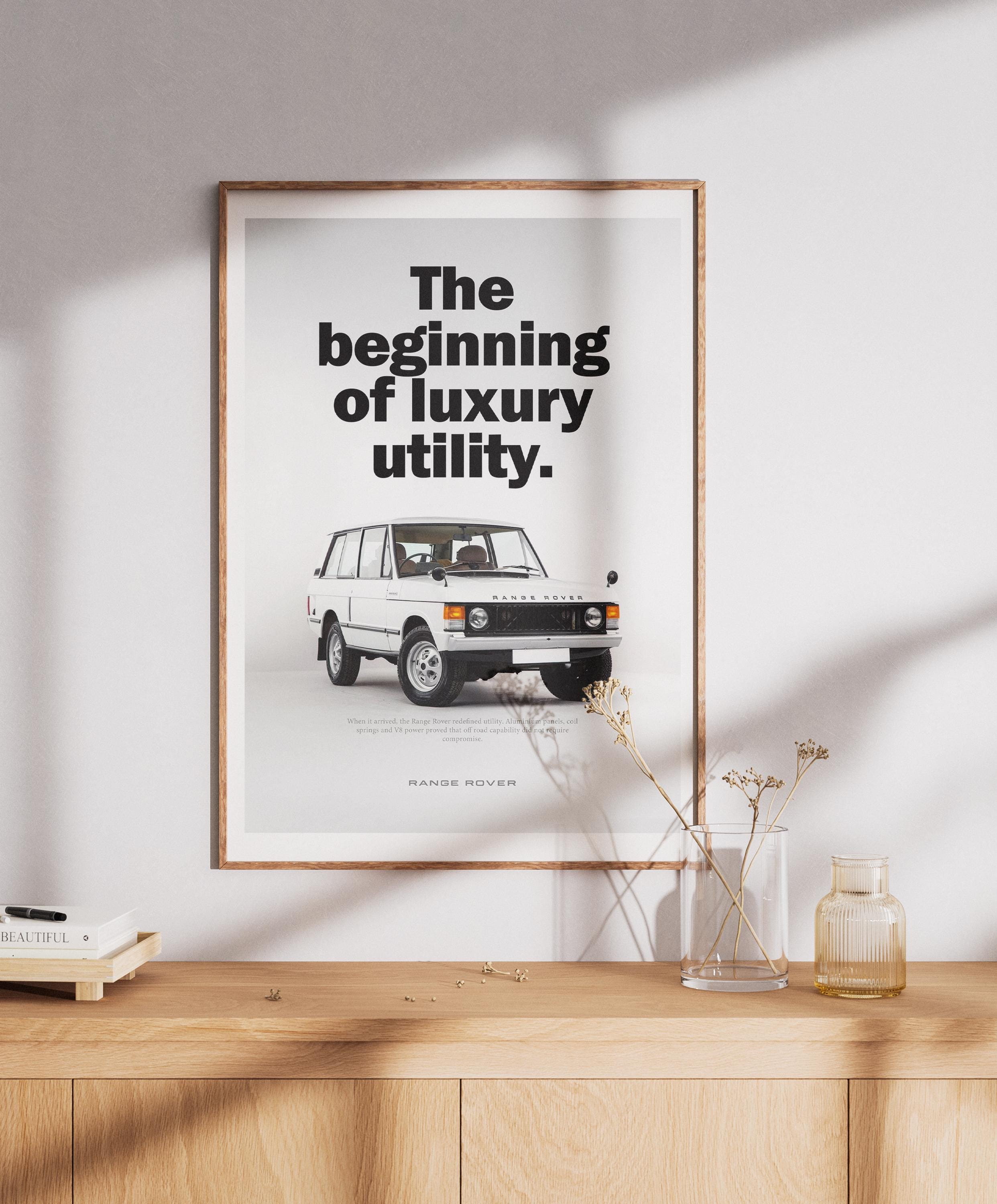 1970 Range Rover Classic Poster | Minimalist Luxury 4x4 Print (A2 ...