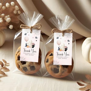Little Boo Halloween Baby Shower Thank You Tag, Editable Halloween Ghost Baby Shower Favor Tag Template, Spooky Baby Shower Gift Tag BS29