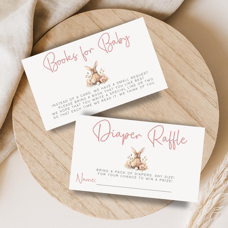 Some Bunny Baby Shower Invitation Bundle, Somebunny Is On the Way Spring Girl Floral Easter Baby Shower, Sprinkle Bunny Invite Template BS31