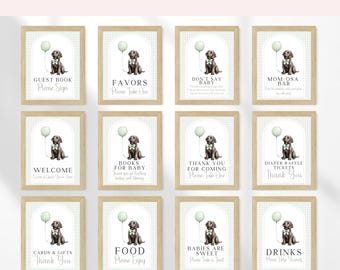 Puppy Baby Shower Table Sign, Custom Decor for Your Celebration, Printable Party Decoration BS161